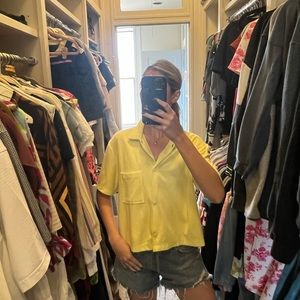 Zara terry lime top